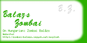 balazs zombai business card